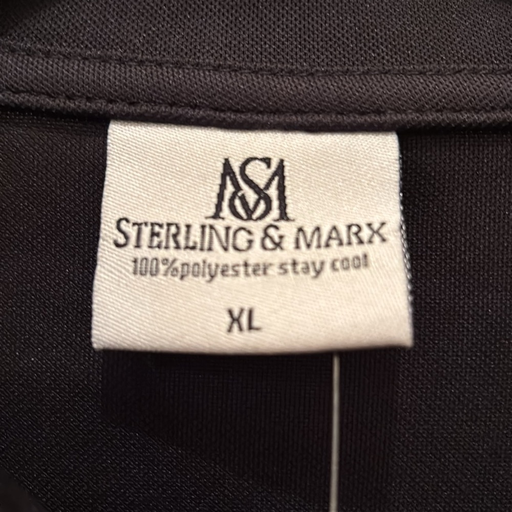 New with tags! Sterling & Marx Warrior Golf Men’s Black Polo, Stay Cool Fabric - Picture 2 of 5